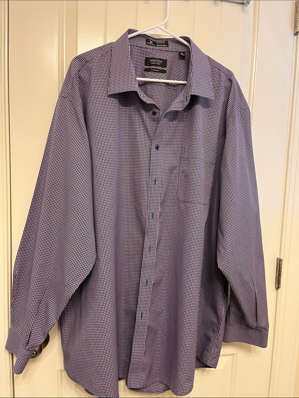 Nordstrom Men’s Purple Micro-Check Dress Shirt